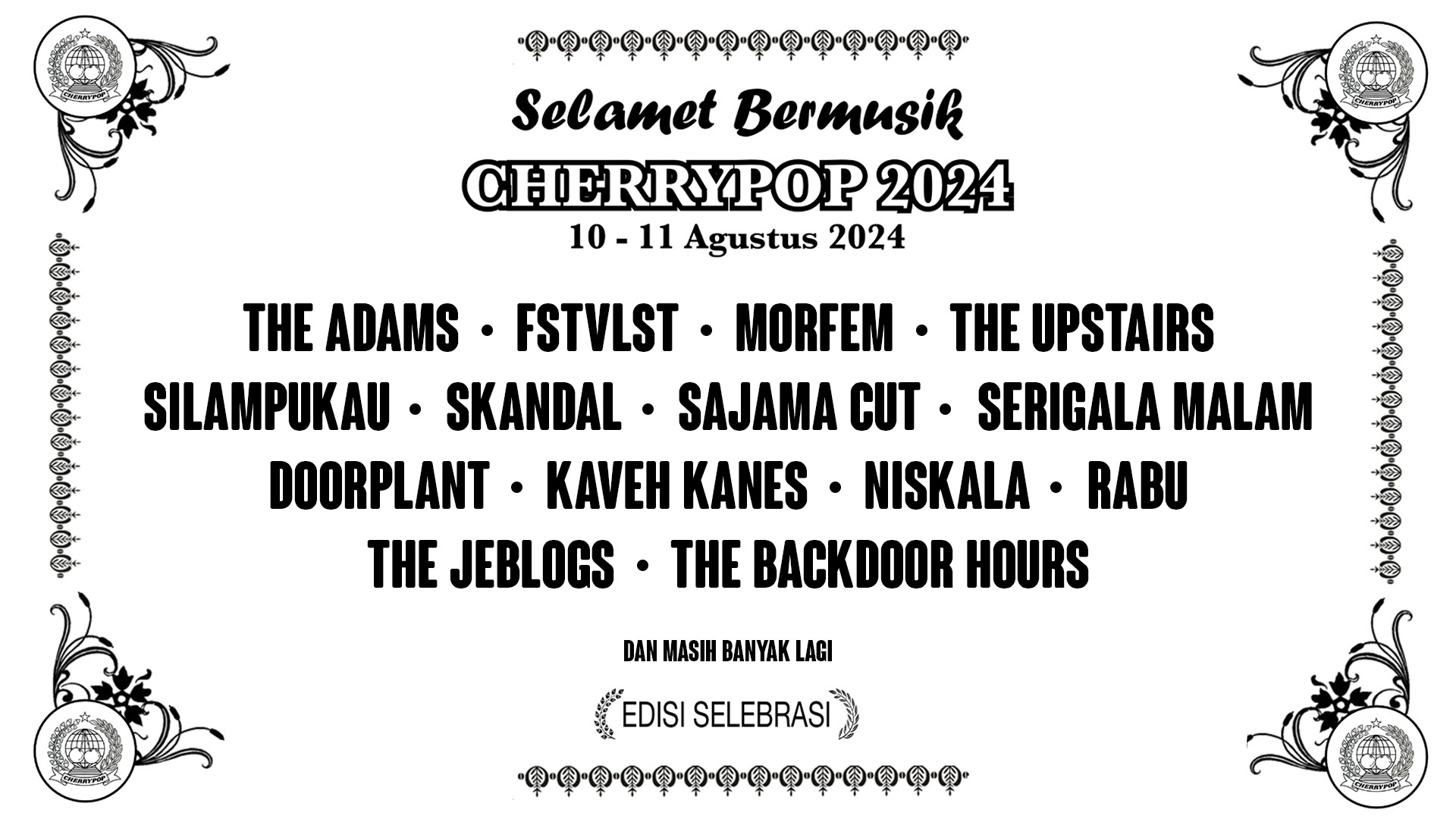 Berikut Line Up Permulaan di Cherrypop 2024! Cherrypop